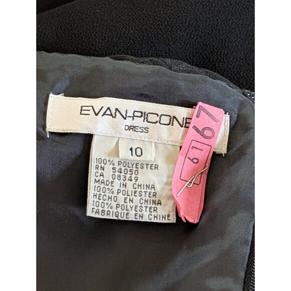 Black Sleeveless Chiffon Midi Dress Size 10 Goth Dark Fairy Romantic Evening LBD - Picture 7 of 7